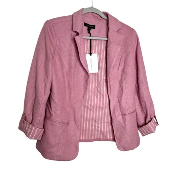 41 Hawthorn Natalie Knit Blazer Women’s Small Pink Open Front Long Sleeve NWT - Picture 2 of 8